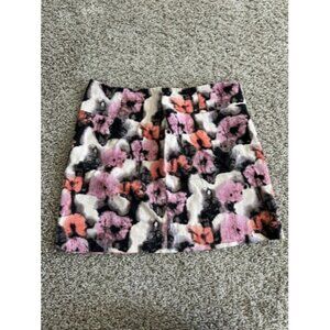 J Crew Floral Womens Size 00  Casual Mini Skirt Zipper Back